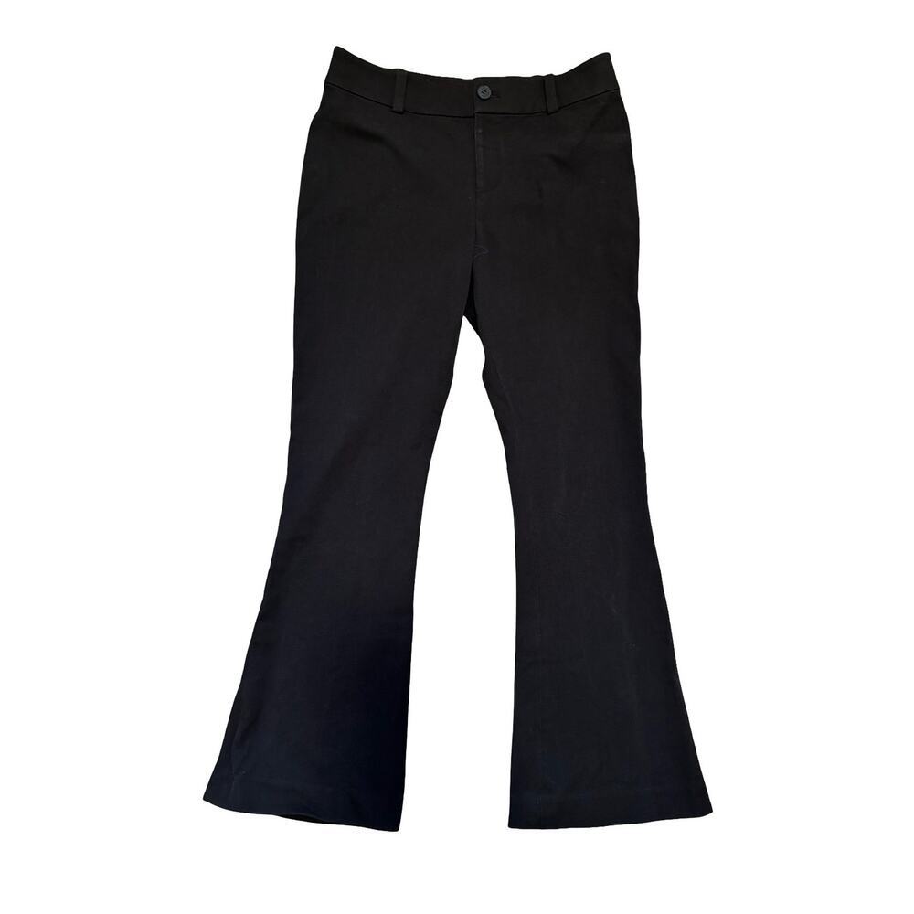 Club Monaco Black Cropped Flare Dress Pants Ankle Trousers Size 2